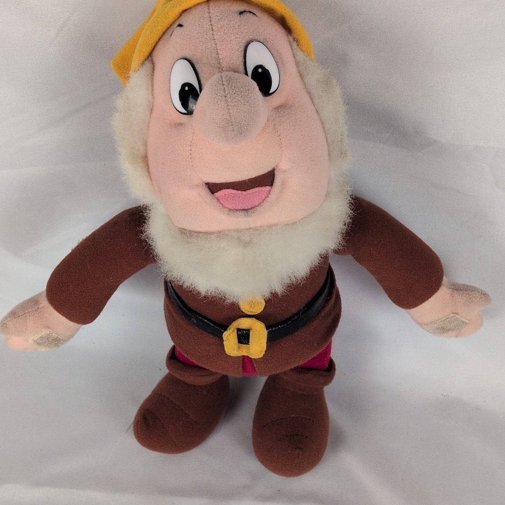 Snow White And The Seven Dwarves Happy 11" Disney Plush Vintage 1993 - Picture 1 of 7